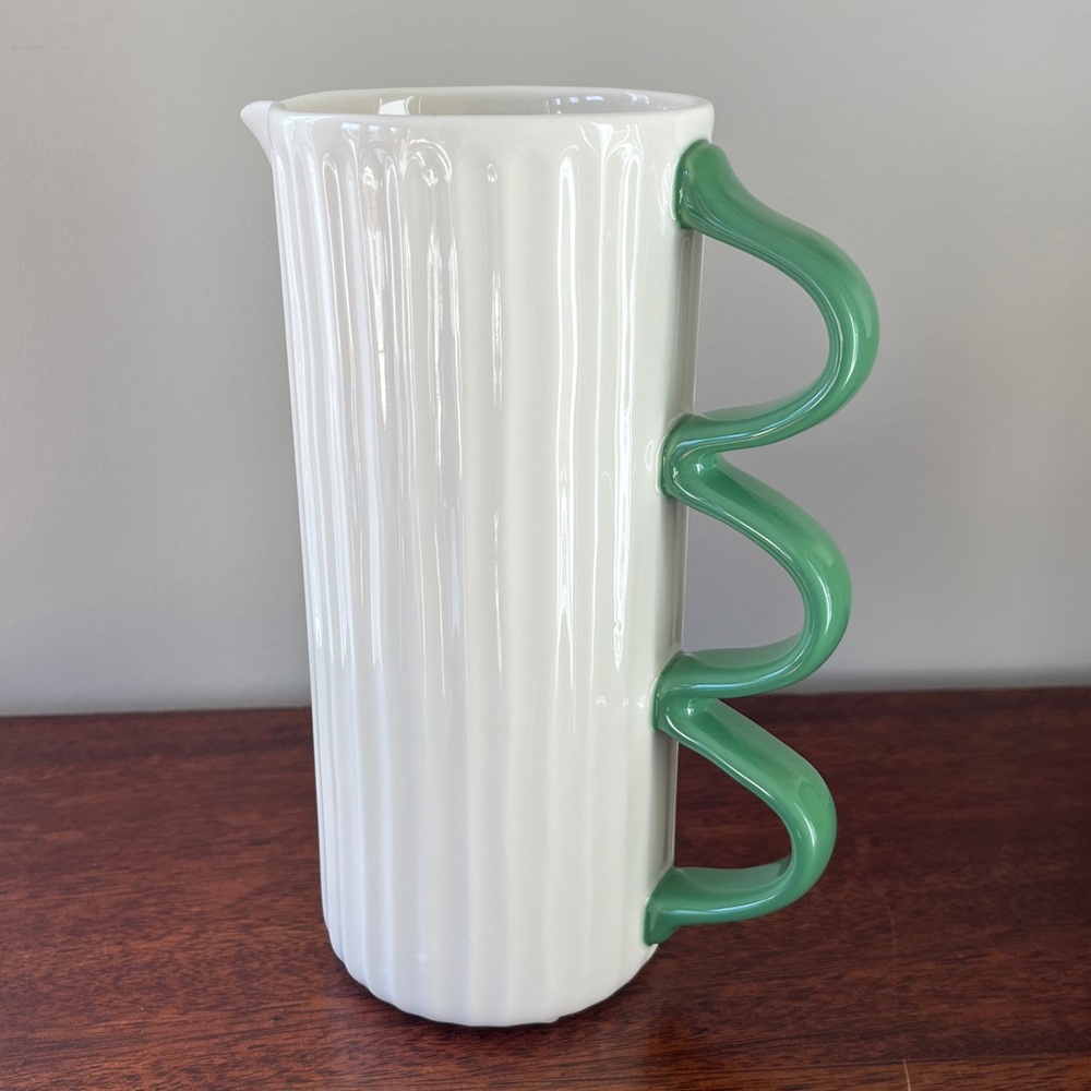 kate spade new york x Target ceramic white green pitcher NWT